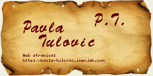 Pavla Tulović vizit kartica